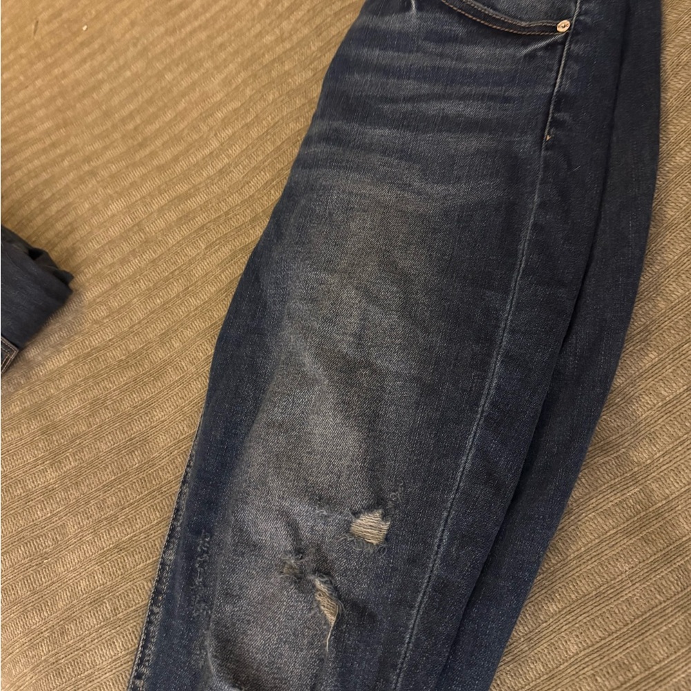 Distressed Blue Denim Jeans